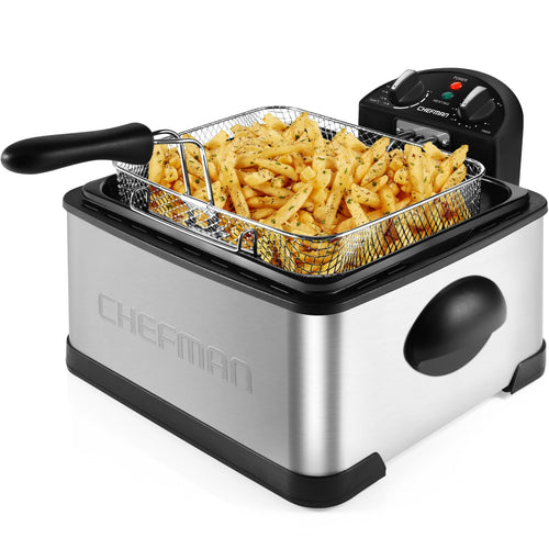 Chefman 4,3L Fritteuse XL – Edelstahl, Timer & Temp. einstellbar
