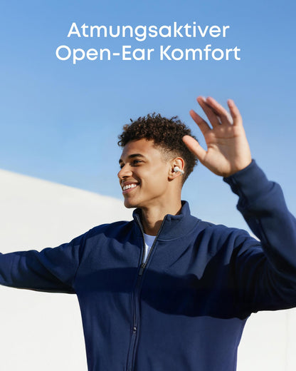soundcore C50i Open-Ear Kopfhörer, Clip-On Earbuds mit KI-Übersetzung