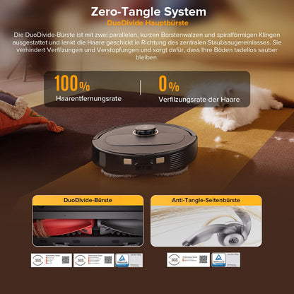 roborock Qrevo S5V Saugroboter mit Wischfunktion, Schwarz