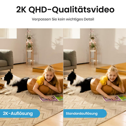 aosu 2K WLAN Überwachungskamera Innen – 360° Babyphone
