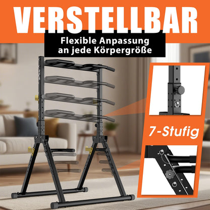 DH FitLife Power Tower Dip Station faltbar | Klimmzugstange bis 150 kg