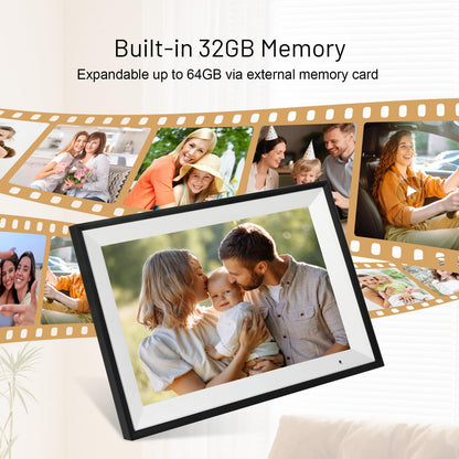 AEEZO Digitaler Bilderrahmen 10,1 Zoll IPS Touchscreen 32 GB WiFi