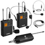 TONOR TW632 UHF Funkmikrofon Set mit Headset und Lavalier Mikrofon, zwei Bodypacks und Empfänger