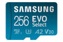 Samsung EVO Select 2024 microSD-Karte 256 GB mit SD-Adapter für 4K-UHD-Aufnahmen