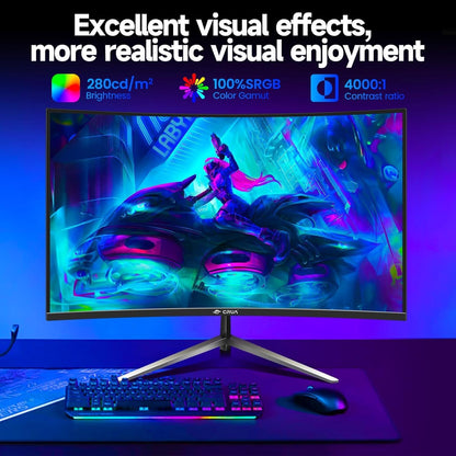 CRUA 27 Zoll Curved Gaming Monitor 165/180Hz Full HD