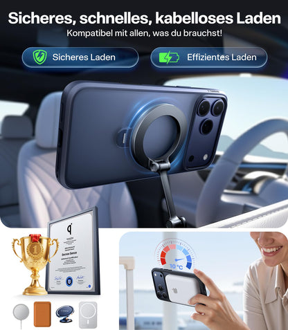 TORRAS Ostand Q3 Spin Handyhülle für iPhone 17 Pro Max, Blau