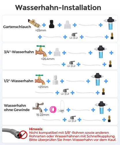 LyriFine Elektrische Teleskop-Waschbürste mit Wasseranschluss 6,2 m