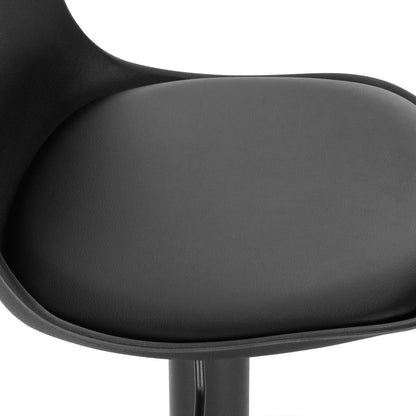 EUGAD Barhocker 2er Set drehbar höhenverstellbar PU Schwarz