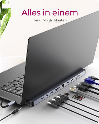 ICY BOX IB-DK2106a-CPD USB-C Docking Station - Dual Monitor