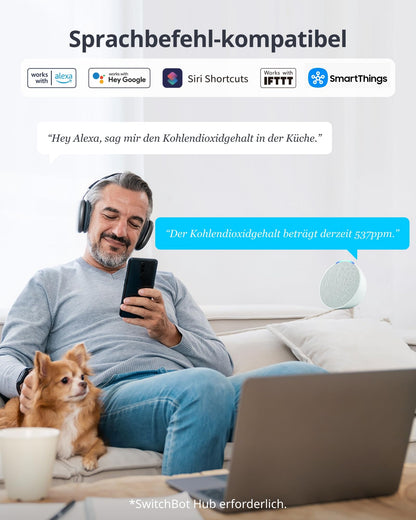 SwitchBot CO2 Messgerät – Luftqualität, Thermo-Hygrometer