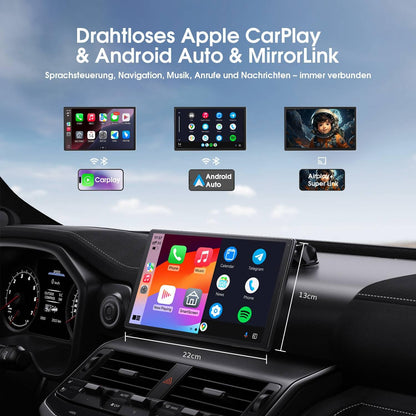 Avylet 9 Zoll Wireless Carplay Android Auto Display – Tragbar