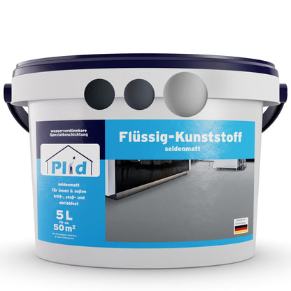 Plid Flüssigkunststoff Lichtgrau 5L – Boden- & Wandbeschichtung für innen und aussen