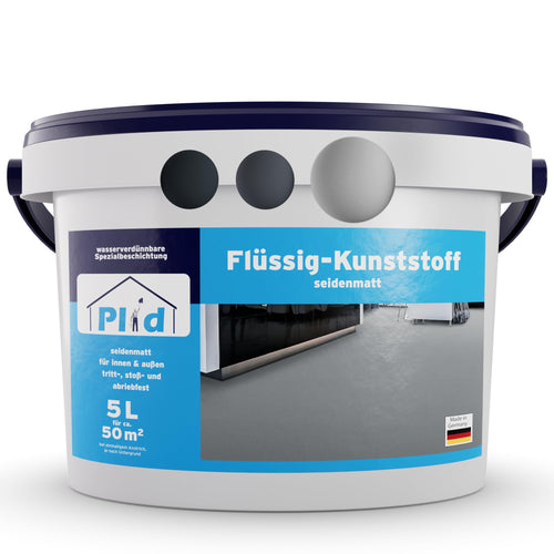 Plid Flüssigkunststoff Lichtgrau 5L – Boden- & Wandbeschichtung für innen und aussen