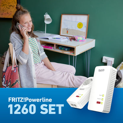 FRITZ! Powerline 1260/1220 WLAN Set - 1200 MBit/s
