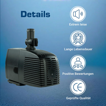 Kerry Electronics Teichpumpe KEP1500N, 1500 L/h, 25 Watt