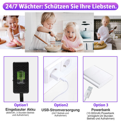 WIWACAM MW5L WLAN-Überwachungskamera 2K Ultra HD mit Akku