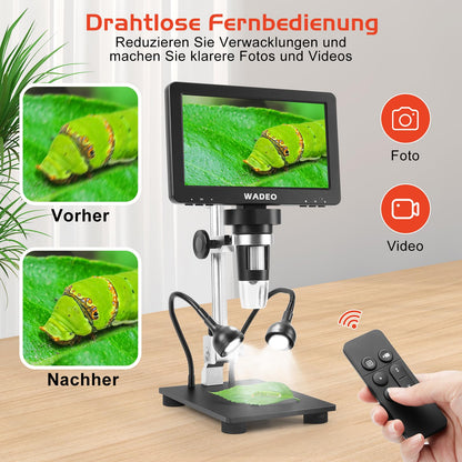 WADEO 7" LCD Digitalmikroskop - HDMI USB inkl. 32GB Karte