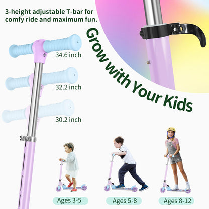 BELEEV V2 Kinder Scooter - Upgrade LED Leuchträder 3-12 J.