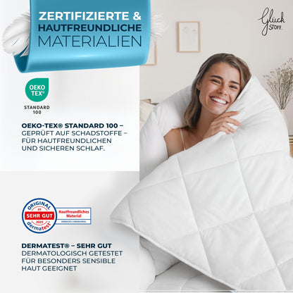 Glückstoff Sommerdecke 135x200 cm, leichtes kühlendes Duvet