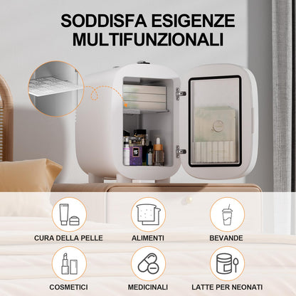 DF01A Mini Hautpflege Kühlschrank 4L – LED Spiegel Kühl-/Heizfunktion