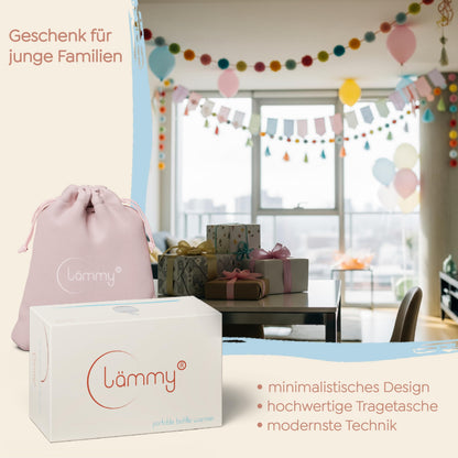 lämmy Flaschenwärmer Baby – akkubetriebener Babyflaschenwärmer