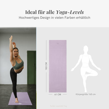 Lotuscrafts MUDRA Yogamatte, rutschfest, 183 x 61 cm, 5 mm