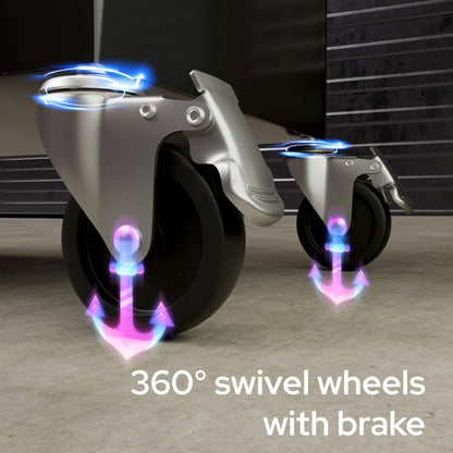 Arebos Werkstattwagen Rollwagen mit 5 Fächern - Schwarz