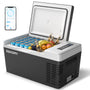 EUHOMY Kompressor Kühlbox 18L Tragbare Kühl- & Gefrierbox – 12/24V 230V, rechteckig, grau. Kühlt/gefriert Lebensmittel mobil.