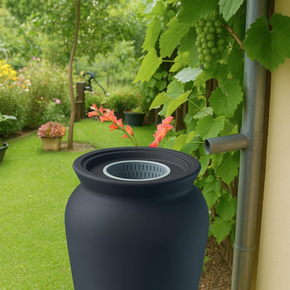 YourCasa DropCatcher Regentonne 120 Liter mit Wasserhahn, Anthrazit