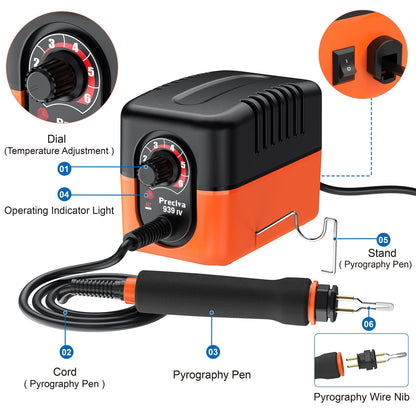 Preciva Brandmalerei Brennkolben Set - 23W Einstellbar