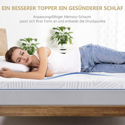 BedStory Matratzentopper Gel Memory Foam - 180x200cm 7,5cm H2/H3