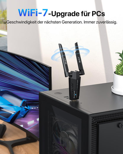 BrosTrend BE6500 WiFi 7 WLAN Stick Tri-Band für Windows PC