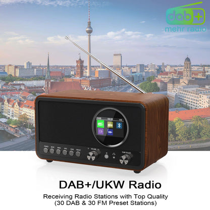 MONODEAL DAB+ UKW Küchenradio - Digitalradio mit TFT Display