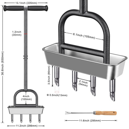 Lifeswell Rasenlüfter Manuell – Rasenspecht mit Ablageschale