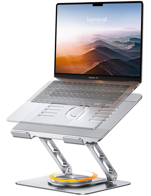 Lamicall Laptopständer, 360 Grad drehbar, verstellbar, 10-17,3 Zoll