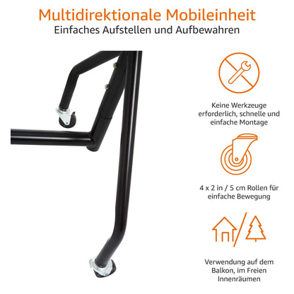 Amazon Basics Kleiderständer GAR-6FT, 1,82 x 1,52 m, Schwarz