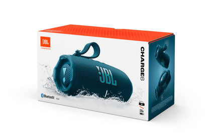 JBL Charge 6 Bluetooth-Lautsprecher, IP68 wasserdicht, Blau