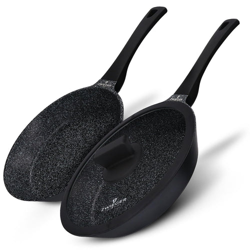 ZWIEGER 3-teiliges Pfannenset – 28 & 24 cm Pfannen, 28 cm Deckel