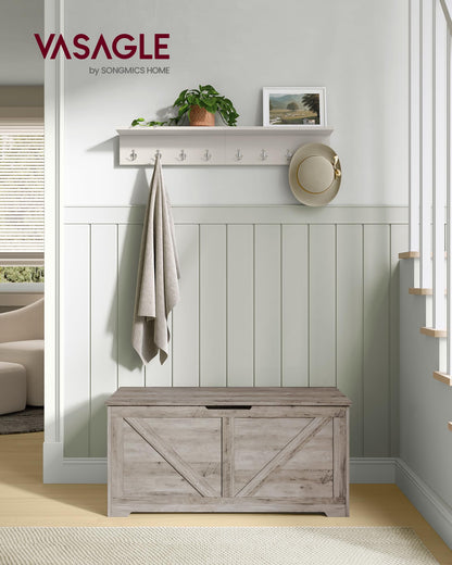 VASAGLE LSB060K03 Schuhbank mit Stauraum - Greige meliert