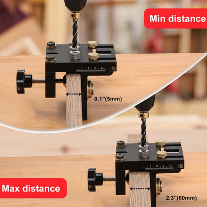 Idong Dübel-Bohrschablone 3-in-1 Set 6/8/10/15 mm Holzbearbeitung