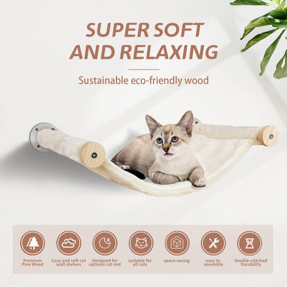 Sofoteaful Katzen-Kletterwand-Set, 5-teilig aus Massivholz