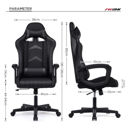 IntimaTe WM Heart Gaming Stuhl Ergonomischer Gamer Schwarz
