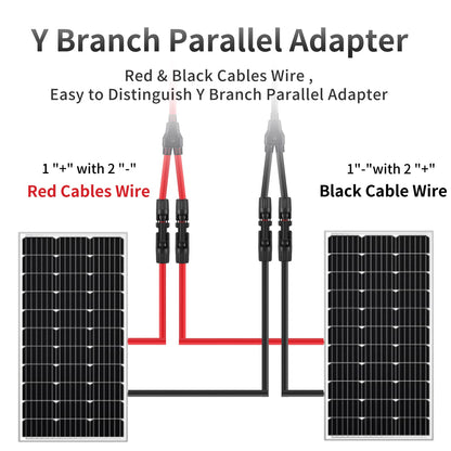 GENORTH Solarkabel Y-Verteiler 6 mm², 5 Paar, 40 A, 1000 V DC