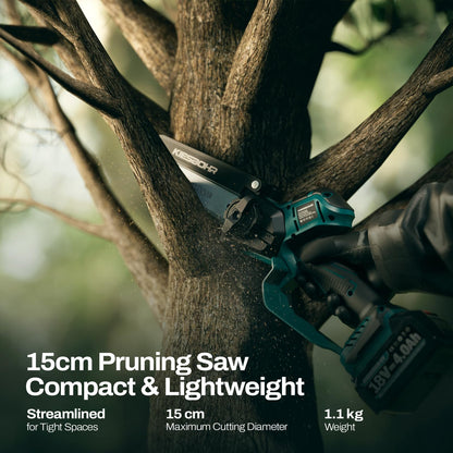 KIESBOHR CSE002 Mini Akku Kettensäge 15cm – Makita 18V kompatibel