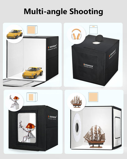 DUCLUS Fotobox 50x50cm – Faltbares Produktfotostudio 216 LED