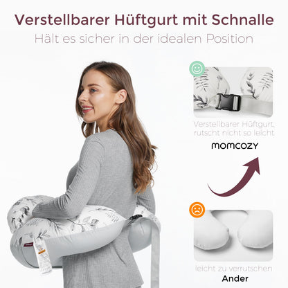 Momcozy Stillkissen mit Sicherheitsumrandung und Baumwollbezug