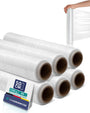 Inoverse Stretchfolie transparent, 6 Rollen à 50 cm x 300 m, Wickelfolie für Möbel und Paletten