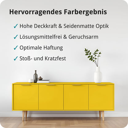 Berico Holzfarbe 4in1 Premium Holzlack – Gelb 3.6 kg