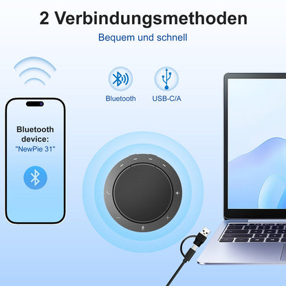 N newline NewPie 31 Konferenzlautsprecher mit Mikrofon und Bluetooth