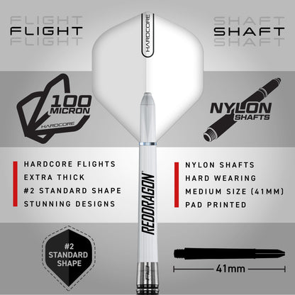 Red Dragon Pegasus Steeldarts 23 g – 80 % Tungsten Dartpfeile Set
